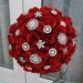 Red Brooch Wedding Bouquet