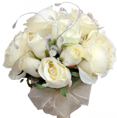 Cream Rose Bridal Bouquet